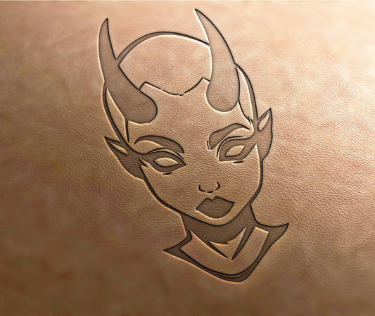 Leather Stamp : Devil - Delrin Material