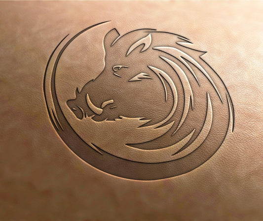 Leather Stamp : Boar stamp - Delrin Material