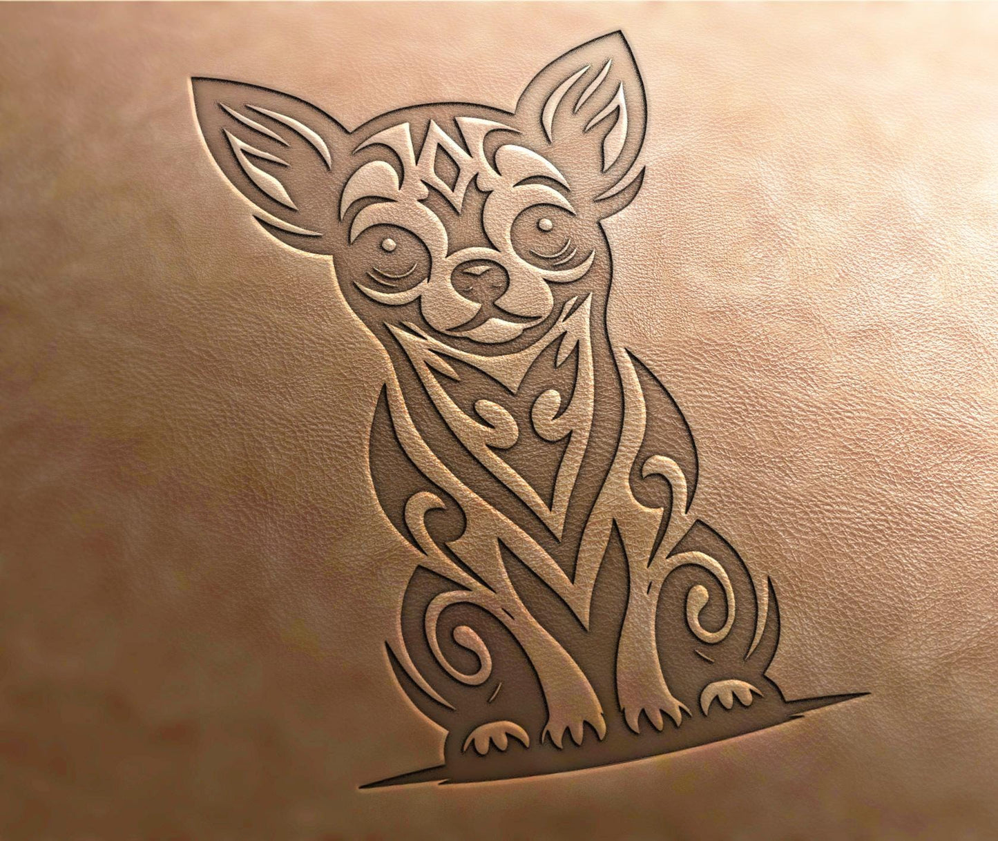 Leather Stamp : Chihuahua - Delrin Material