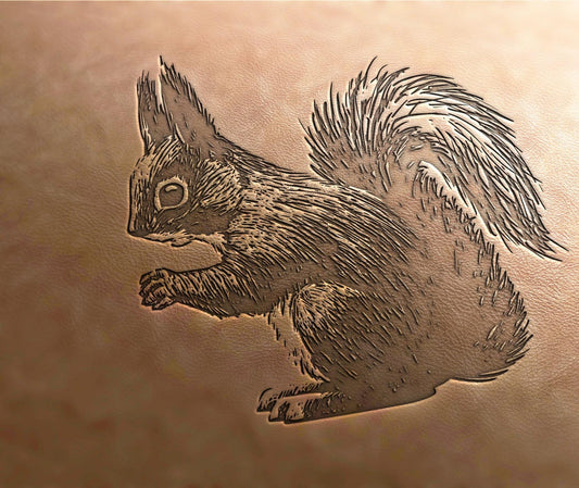 Leather Stamp : squirrel - Delrin Material