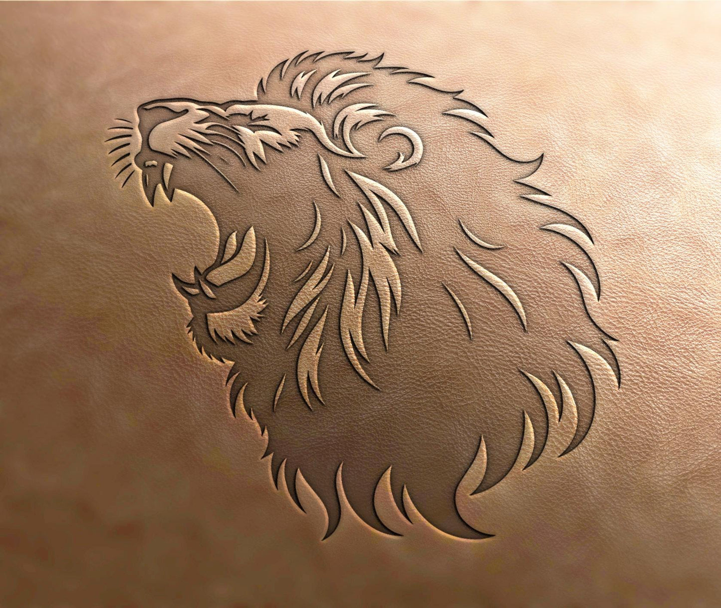 Leather Stamp : lion stamp - Delrin Material