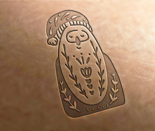 Leather Stamp : Santa - Delrin Material