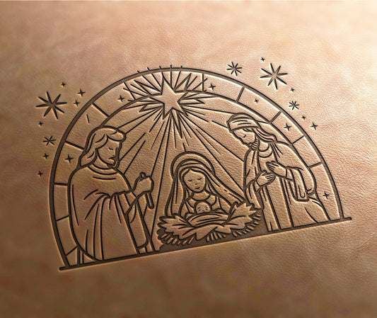 Leather Stamp : Bethlehem, Christmas  - Delrin Material