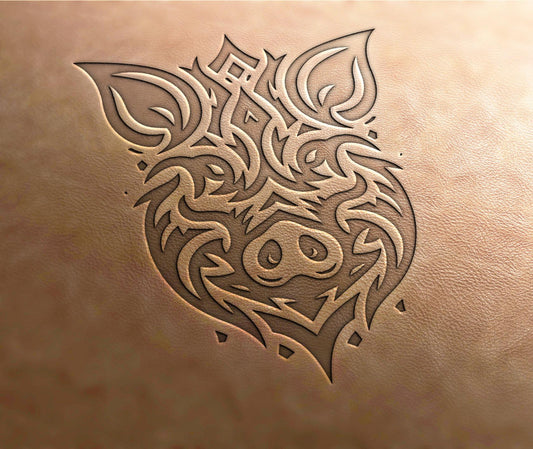 Leather Stamp : Boar - Delrin Material