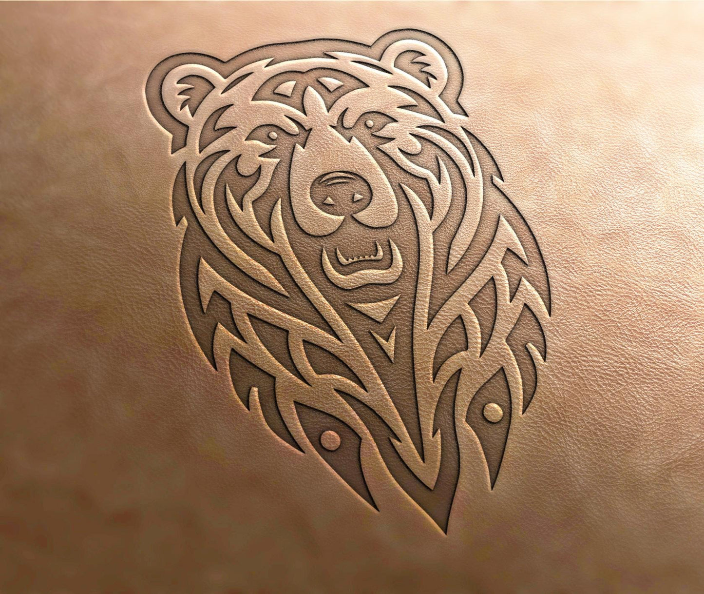 Leather Stamp : Celtic stamp, Polar Bear - Delrin Material