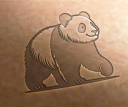 Leather Stamp : Panda 3 - Delrin Material