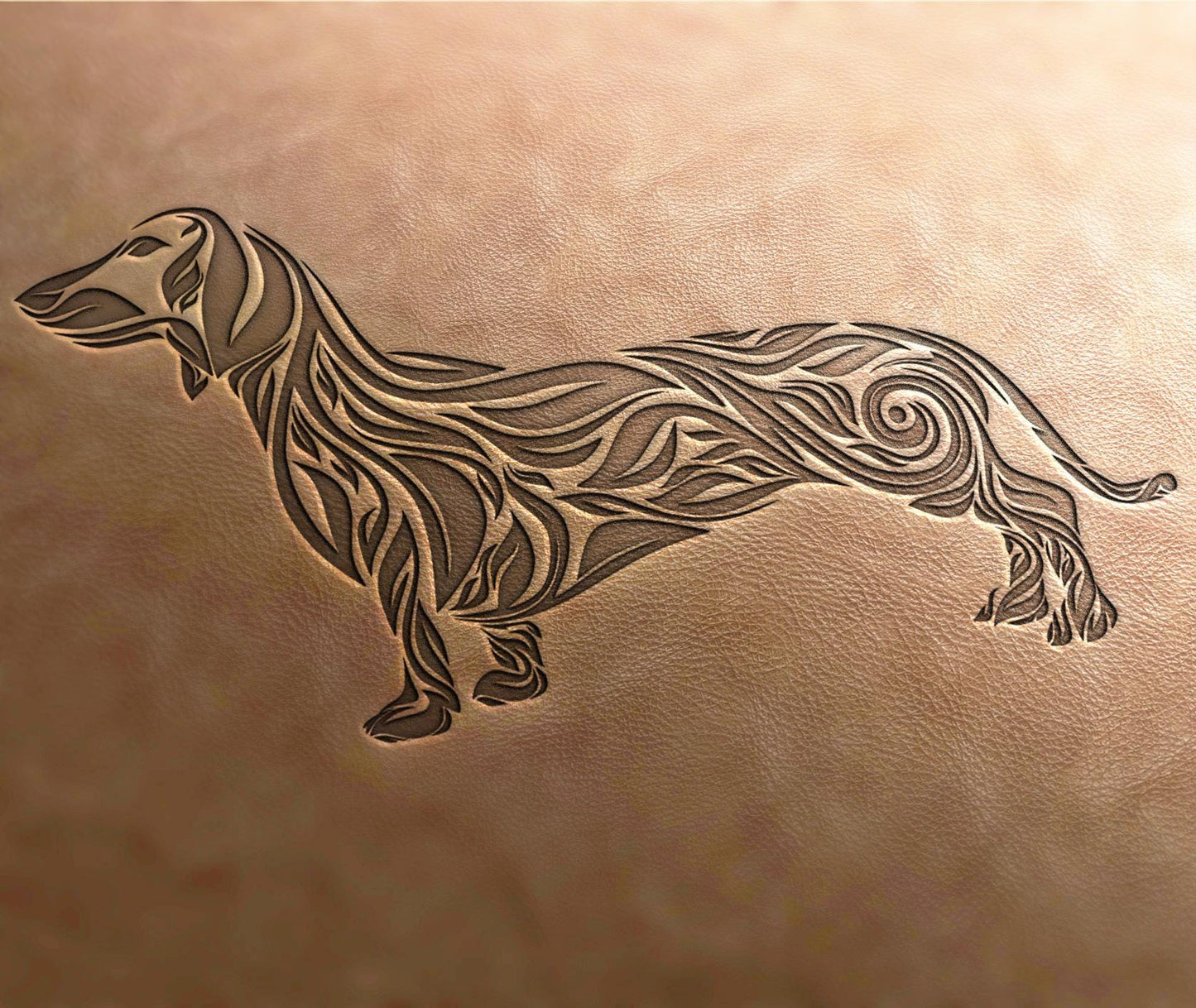 Leather Stamp : Dachshund - Delrin Material