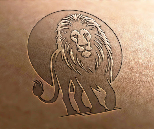 Leather Stamp : lion - Delrin Material