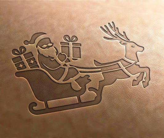 Leather Stamp : Santa - Delrin Material