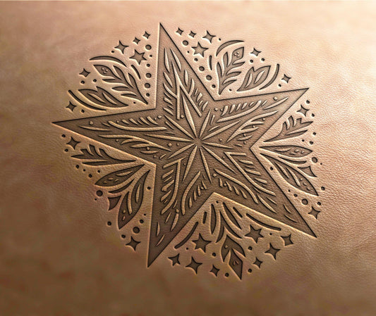 Leather Stamp : Star of Bethlehem - Delrin Material