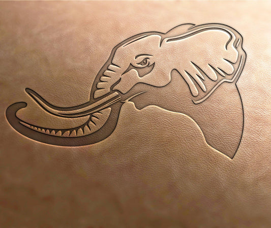 Leather Stamp : elephant - Delrin Material
