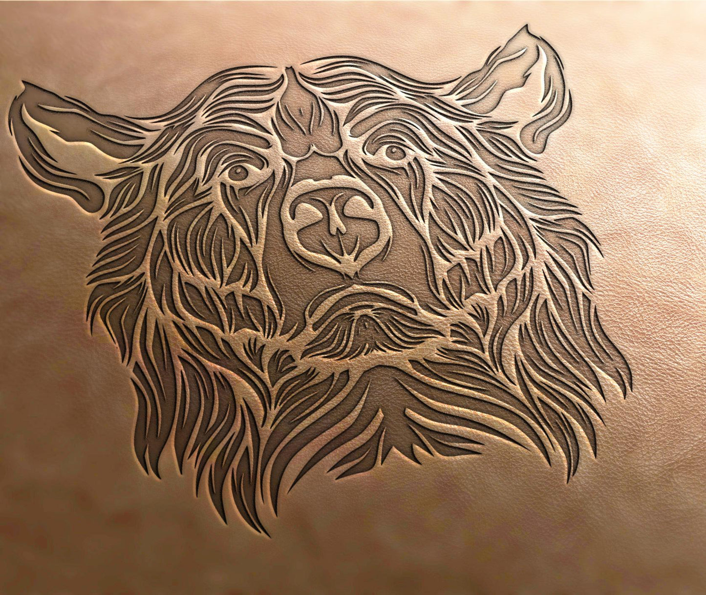 Leather Stamp : Bear - Delrin Material