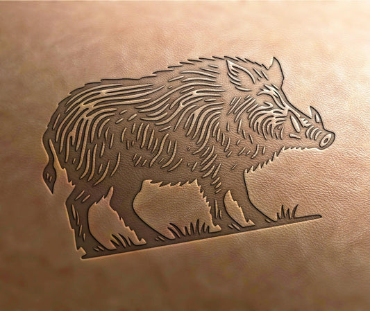 Leather Stamp : Boar - Delrin Material