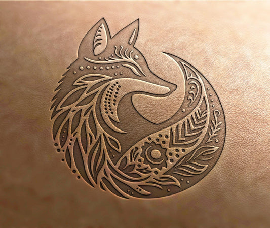 Leather Stamp : foxes, fox  - Delrin Material