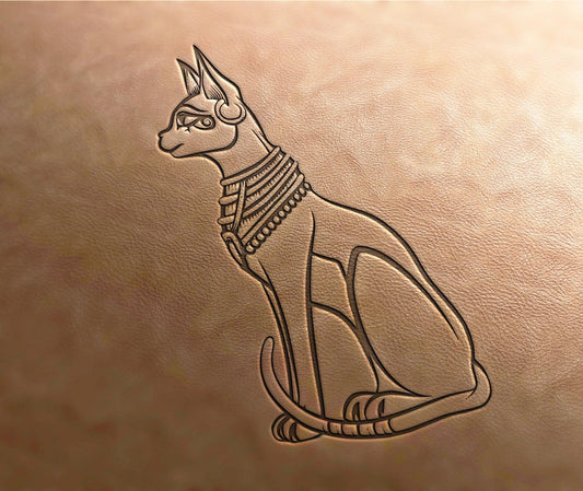Leather Stamp (Delrin material) Egyptian goddess, Bastet stamp, cat stamp, leather stamps, custom leather stamp, leather tools, embossing